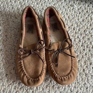 UGG Brown Moccasin Shoes with Suede Finish